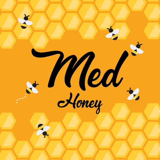 ETIKETE ZA MED- 8X8 cm