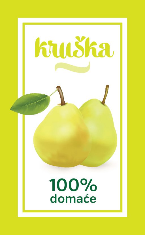 Etiketa za rakiju-kruška