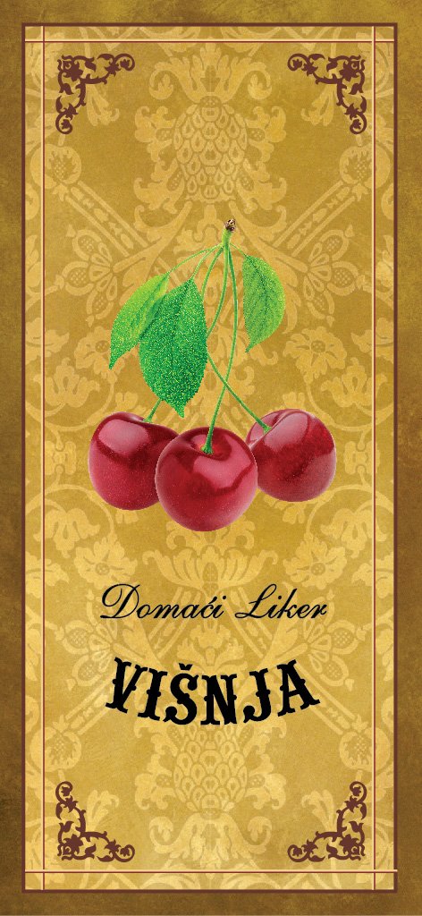 Etiketa za liker- višnja