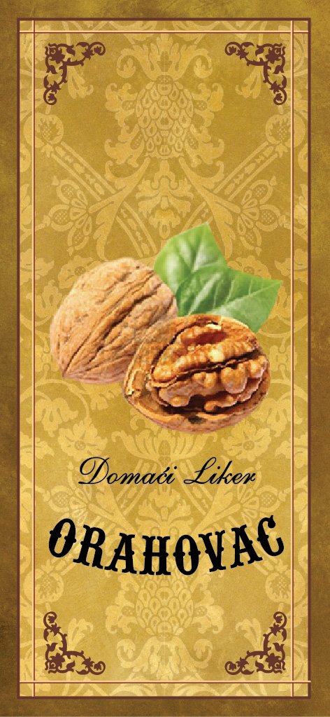 Etiketa za liker- orahovac