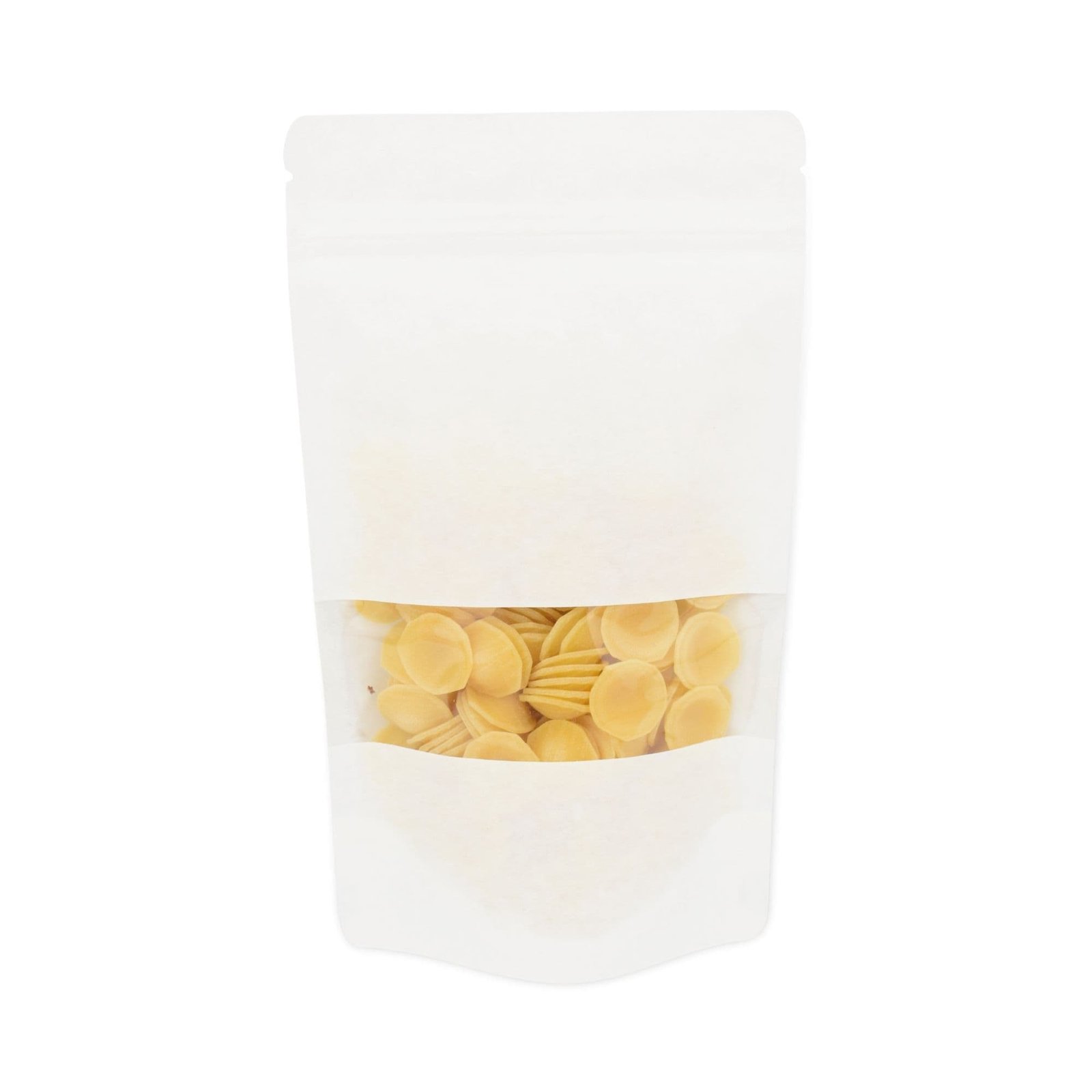 Kraft bijele vrećice sa zip zatvaračem - prozor 160x80x270mm